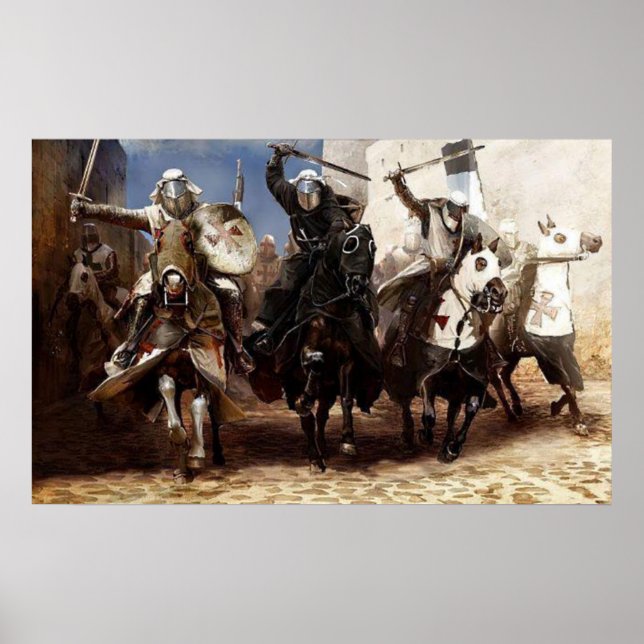Pôster Templer reiten Attacke (Frente)