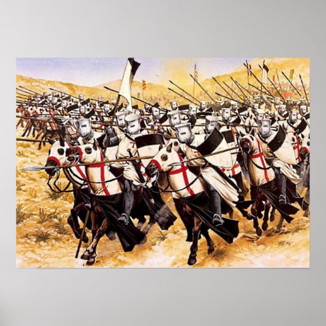 Pôster Templerreiterei no ataque (Frente)