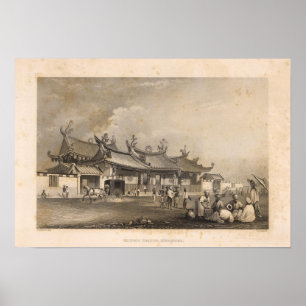 Poster Templo Chinês, Singapura