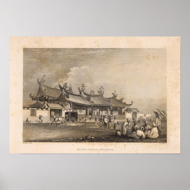 Poster Templo Chinês, Singapura (Frente)