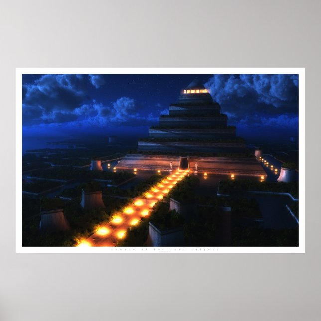 Pôster Templo da Folha (Noite) (Frente)