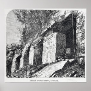 Poster Templo das inscrição, Palenque