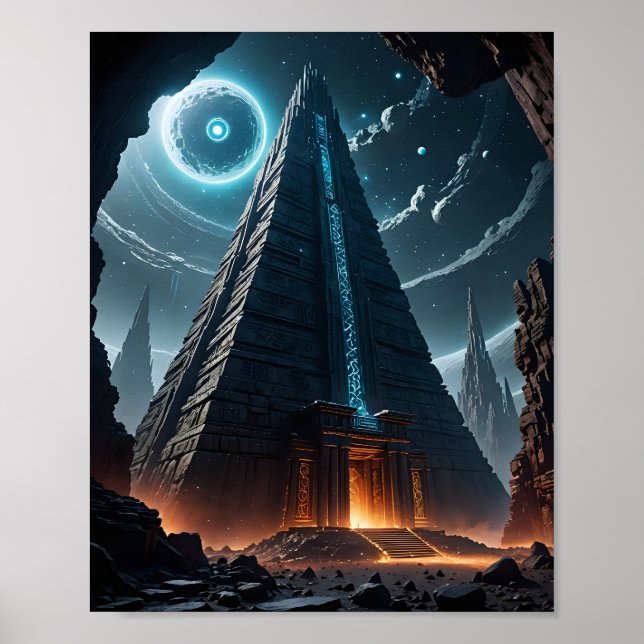 Poster Templo de alienígena no Asteroide (Frente)