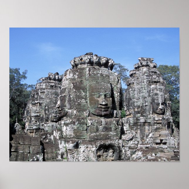 Poster Templo de Bayon em Angkor Wat - Camboja (Frente)