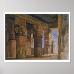 Poster Templo de Denderah, Egipto superior (w/c no papel)