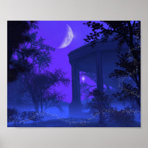 Poster Templo de Diana no luar