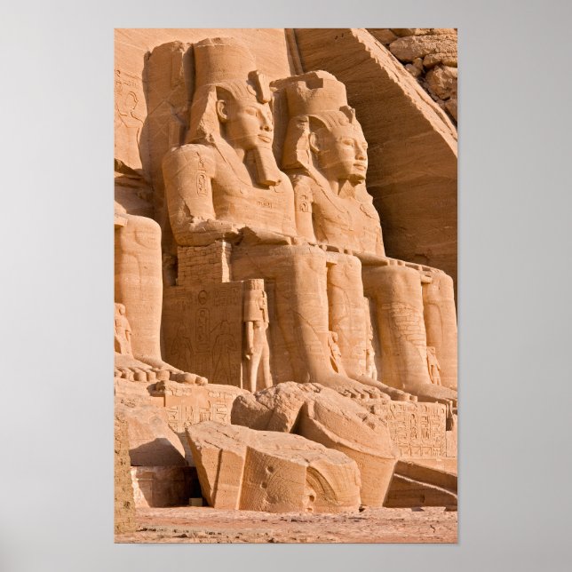 Poster Templo de excelente de Abu Simbel - Ramses II - Eg (Frente)