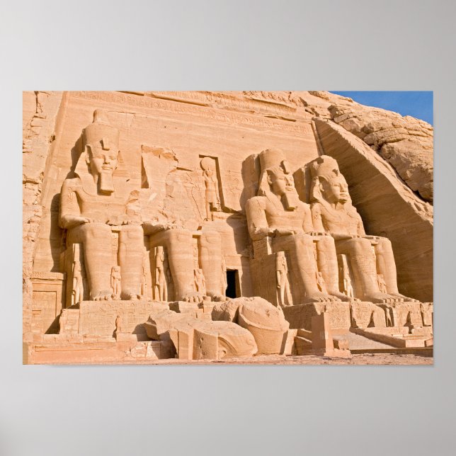 Poster Templo de excelente de Abu Simbel - Ramses II - Eg (Frente)
