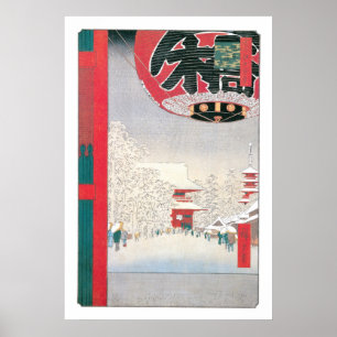 Poster Templo de Kinryuzan, Asakusa, 1856