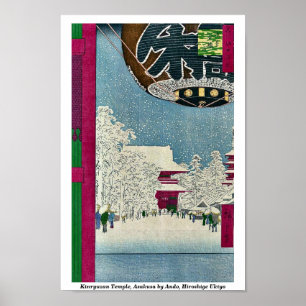 Pôster Templo de Kinryuzan, Asakusa por Ando, Hiroshige