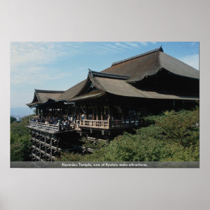 Poster Templo de Kiyomizu, uma das atrações principais 
