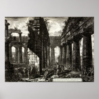 Poster Templo de Netuno, Paestum - Giovanni Battista Pir