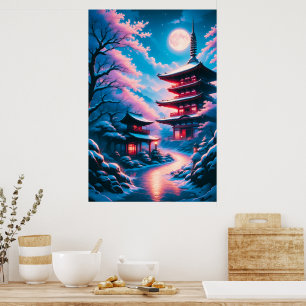 Poster Templo de Neve e Flores (Yukizakura no Tera)