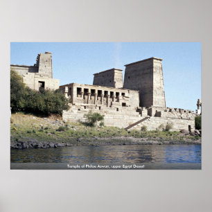 Pôster Templo de Philae deserto superior de Aswan, Egipto