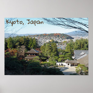 Poster Templo de Quioto e Ginkaku-ji, Japão