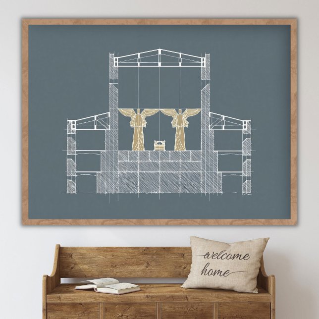 Poster Templo de Salomão Azul, Santo dos Santos, Monte Si (Criador carregado)
