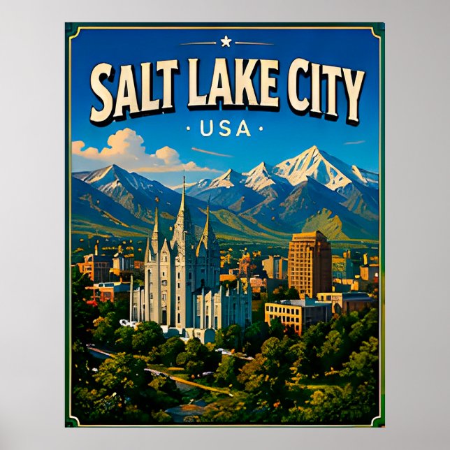 Poster Templo de Salt Lake City (Frente)