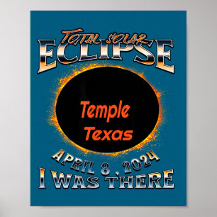 Poster Templo do Eclipse Solar Texas Lá