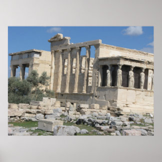 Pôster Templo Erectião da Acrópole em Atenas