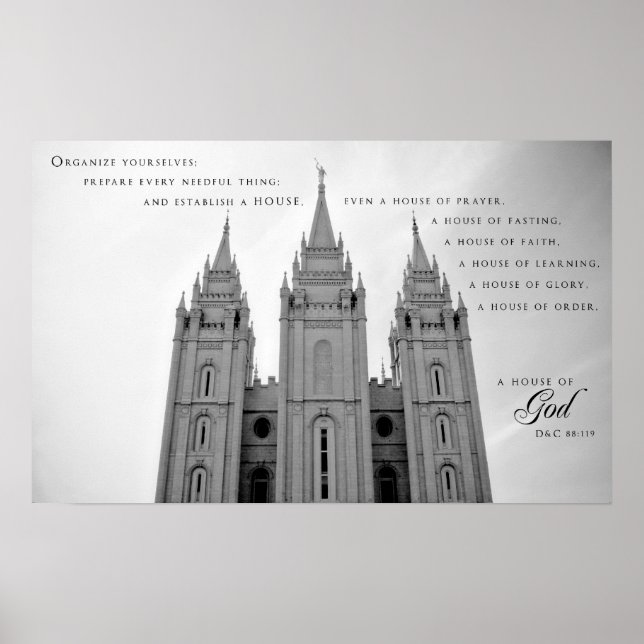 Poster - Templo LDS de Salt Lake City de Utah (Frente)