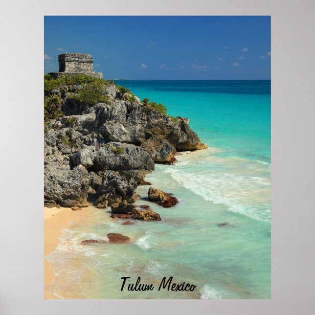 Poster Templo Maia e Mar de Caribe (Frente)
