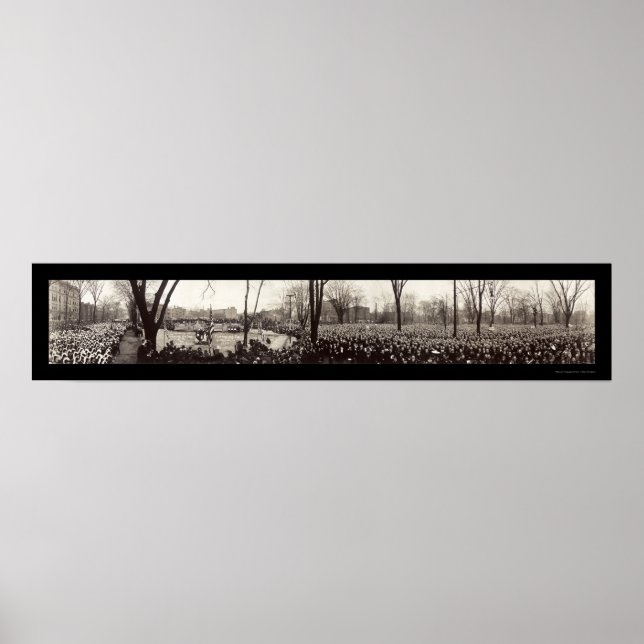 Poster Templo Masônico Detroit Foto 1920 (Frente)