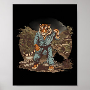 Poster Templo Pagode do Tigre de Kickboxing Artes Marciai