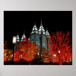 Pôster Templo Salt Lake City Utá de Salt Lake LDS