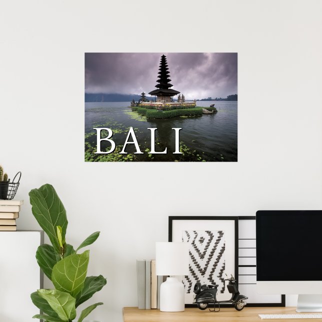 Poster Templo Ulun Danu | Bali, Indonésia (Escritório em casa)