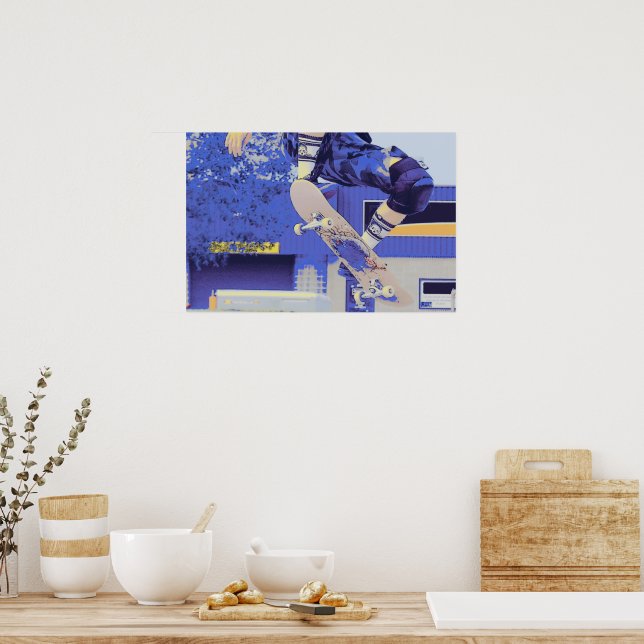 Poster Tempo de antena - Skateboarder (Cozinha)