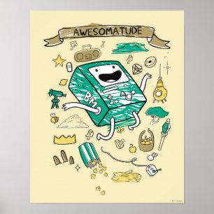 Poster Tempo de Aventura   "Awesomatude" BMO Sketch