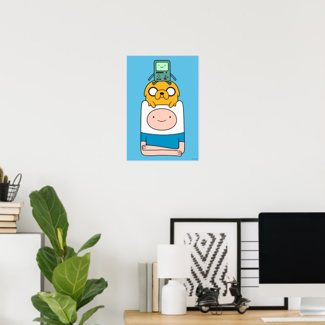 Quadro e poster Finn, Jake e BMO - Hora de Aventura - Quadrorama