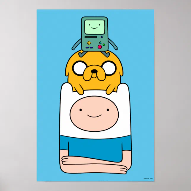 Quadro e poster Finn, Jake e BMO - Hora de Aventura - Quadrorama