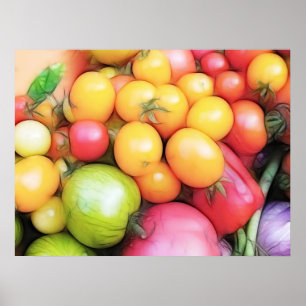 Poster Tempo de colheita - tomates!