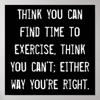 Pôster Tempo de Exercício