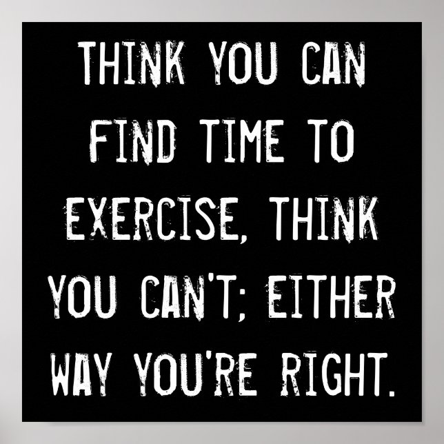 Pôster Tempo de Exercício (Frente)