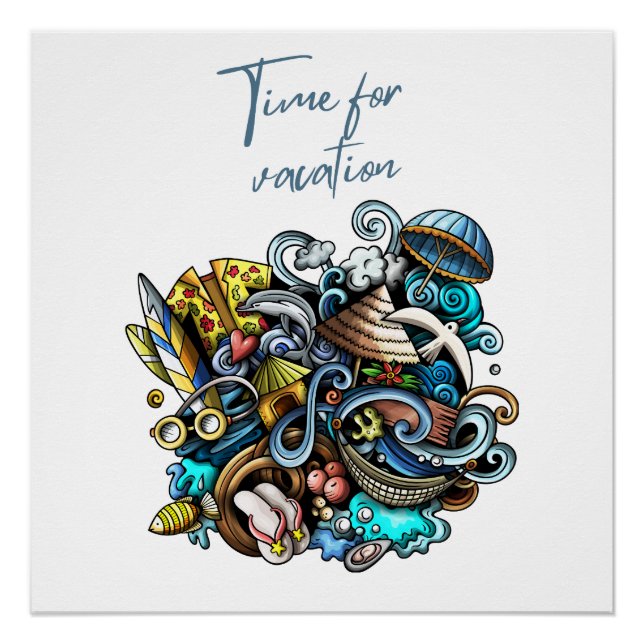 Pôster tempo de férias (Frente)