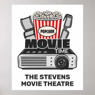 Poster Tempo de Filme de Texto Personalizado