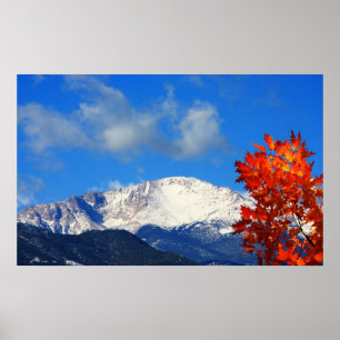 Pôster Tempo de Queda nas Coloridas Montanhas Rochosas