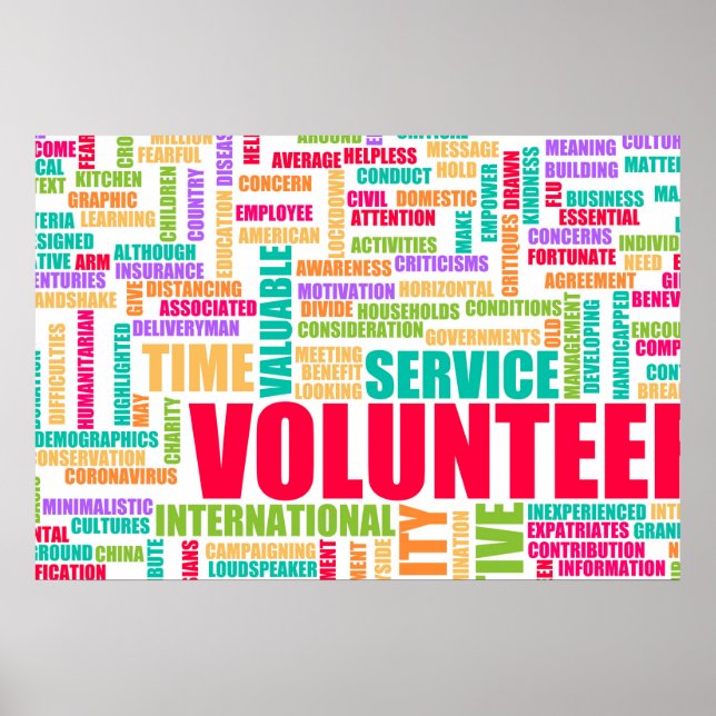 Poster Tempo e serviço do voluntário para a comunidade (Frente)