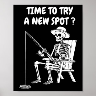 Poster Tempo Para Tentar Uma Nova Pesca Engraçada Por Um
