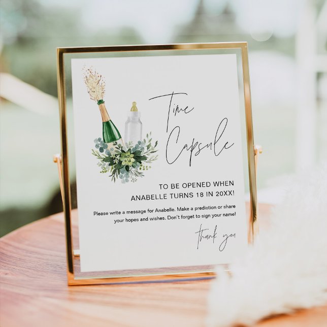 Poster Tempo REMY Chá de fraldas Cápsula Sinal Frascos (Criador carregado)