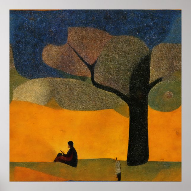 Poster Tempo Silencioso Impressionista Moderno (Frente)