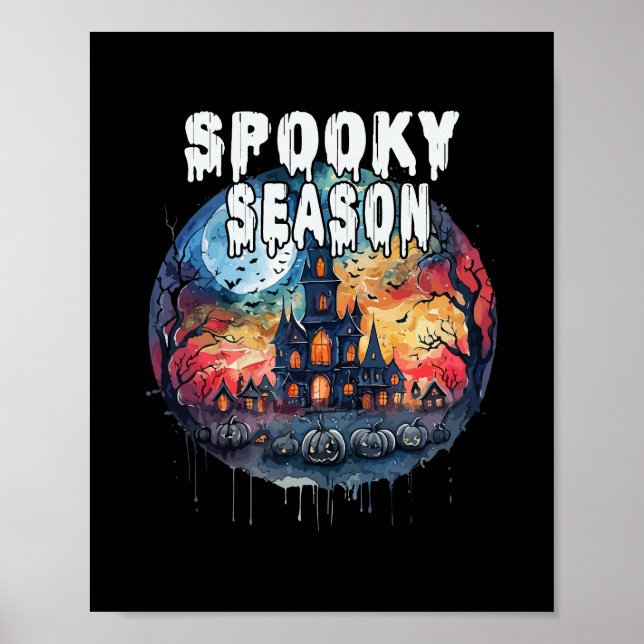 Poster Temporada Assustadora de Halloween (Frente)