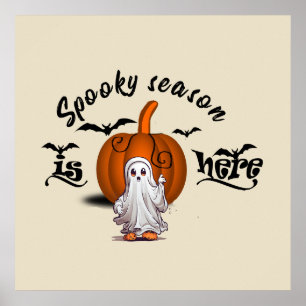 Poster Temporada assustadora é aqui divertido halloween
