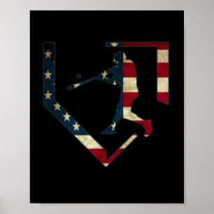 Poster Temporada de beisebol do ensino médio jogador de b