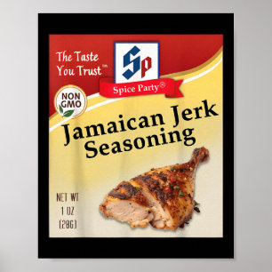 Poster Temporada de Condimento de Jerk Jamaicano Companhi