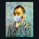 Pôster Temporada de Gripe Van Gogh Com Máscara<br><div class="desc">Camisetas engraçadas da temporada de gripe com Van Gogh de máscara,  botões,  pôsteres e mais.</div>