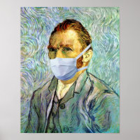 Temporada de Gripe Van Gogh Com Máscara