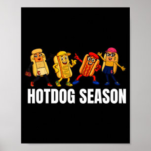 Poster Temporada engraçada de cachorro-quente 